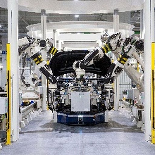 An industrial production line